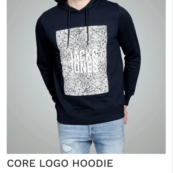 Jack and Jones Core Logo Hoodie - Picture 1 of 2